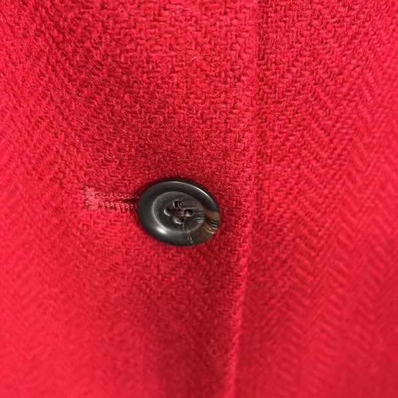 LL Bean Womens Blazer/Jacket 12R Red 70% Wool 30% Lambswool Quilted Lining EUC - Picture 5 of 13